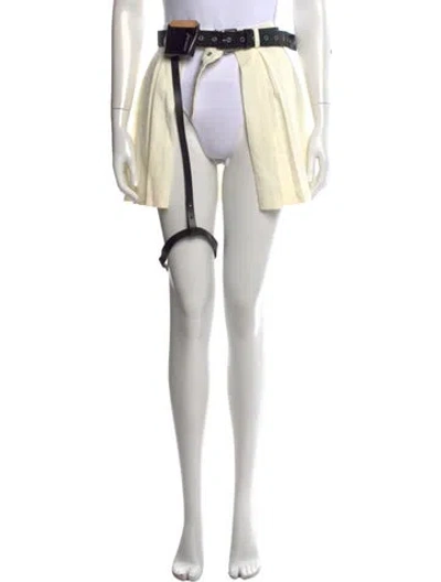 Pre-owned Hyein Seo Pleated Accents Mini Skirt In Neutrals