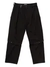 Hyein Seo Pleated Panelled Trousers In Black