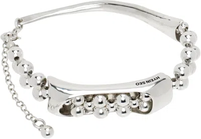 Hyein Seo Silver Beaded Bracelet In Metallic