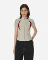 Hyein Seo Slashed Zip Top In Beige