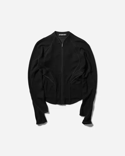 HYEIN SEO ブラック ジッパーピントップス hyein-seo-slashed-zip-top-