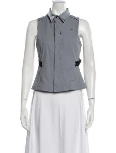 Pre-owned Hyein Seo Sleeveless Button-up Top In Gray