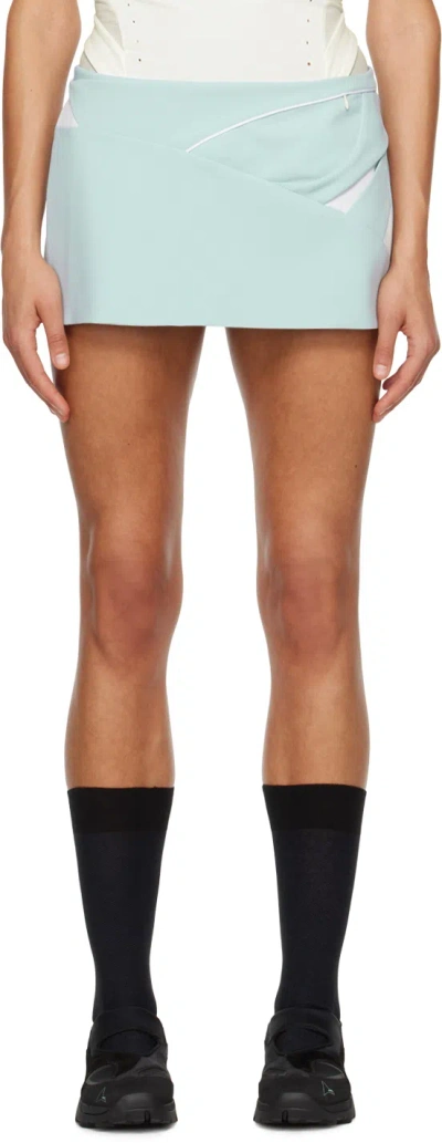 Hyein Seo Ssense Exclusive Blue Miniskirt In Aqua Blue