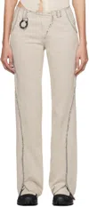 Hyein Seo Ssense Exclusive Gray Jeans In Ash Grey
