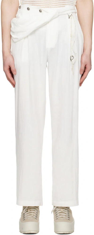 Hyein Seo White Bag Trousers