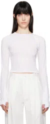 HYEIN SEO WHITE HELIX LONG SLEEVE T-SHIRT