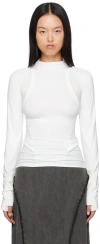 Hyein Seo White Track Long Sleeve T-shirt In White