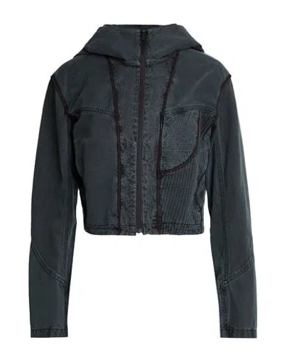 Hyein Seo Woman Jacket Charcoal Size 3 Cotton, Polyurethane In Gray