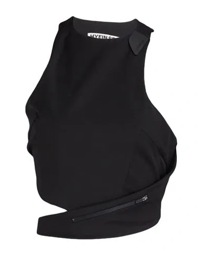 Hyein Seo Woman Top Black Size 3 Wool, Polyester, Polyurethane