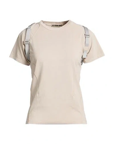 Hyein Seo Woman T-shirt Beige Size 3 Cotton, Polyurethane, Polyester In Gold