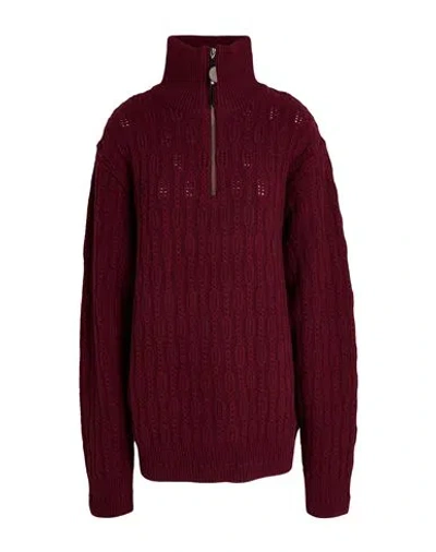 Hyein Seo Woman Turtleneck Burgundy Size 3 Wool, Nylon, Acrylic, Rayon