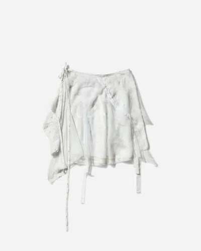 ★overdue flair★ SHEER LAYERED WRAP SKIRT_WHITE SHEER LAYERED WRAP SKIRT_WHITE - overdueflair