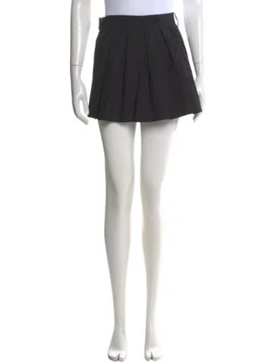 Pre-owned Hyein Seo Wool Mini Skirt In Black