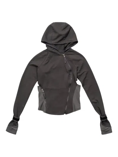Hyein Seo Zip-front Hooded Jacket In Gray