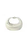 Hyer Goods 3-in-1 Small Convertible Hobo Crescent Ring Bag In White