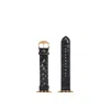 Hyer Goods Apple Watch Band 42mm/ 44mm/ 45mm/ 49mm In Black Lizard/ Gold