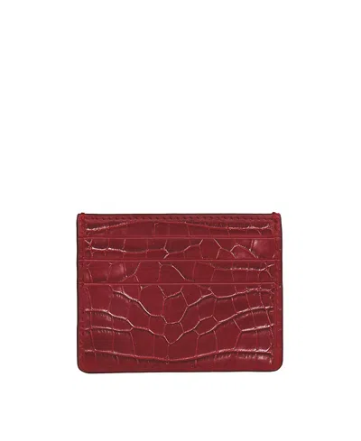 Hyer Goods Card Wallet In Red Croc