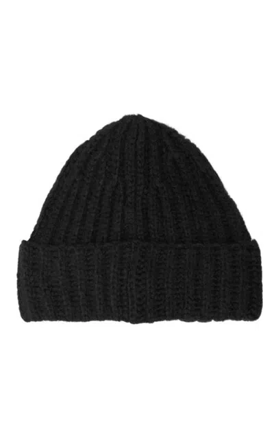Hyer Goods Chunky Alpaca Wool Beanie In Black