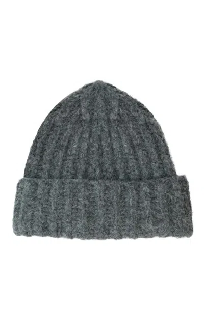 Hyer Goods Chunky Alpaca Wool Beanie In Gray