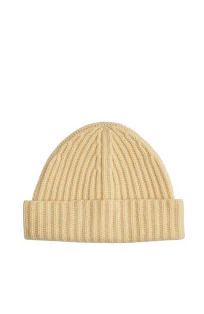Hyer Goods Full Cardigan Wool Beanie In Yellow