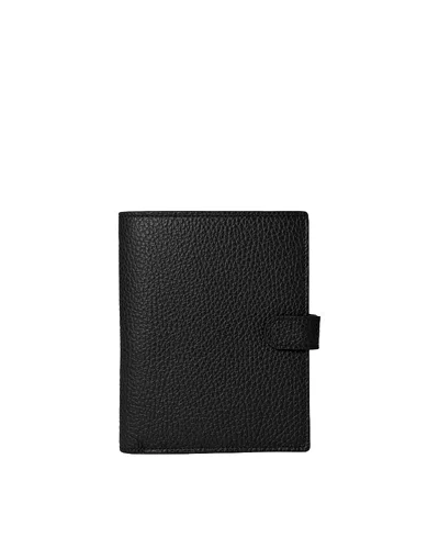 Hyer Goods Il Viaggio Leather Passport Wallet In Black