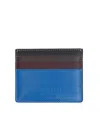Hyer Goods Upcycled Italian Leather Certo Card Wallet In Electric Blue Multi