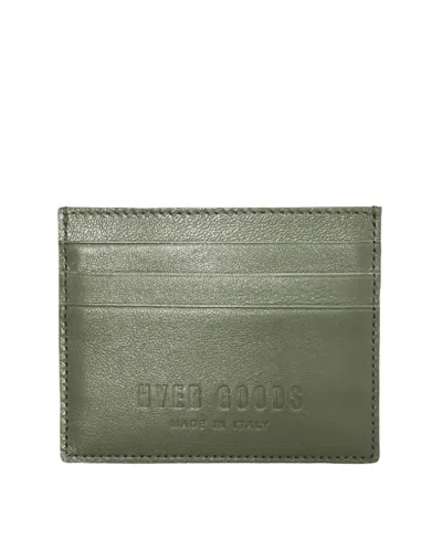 Hyer Goods Upcycled Italian Leather Certo Card Wallet In Green