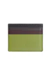 Hyer Goods Upcycled Italian Leather Certo Card Wallet In Vert Anis Multi