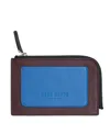 Hyer Goods Italian Leather Piccolo Zip-around Card Wallet In Electric Blue Multi