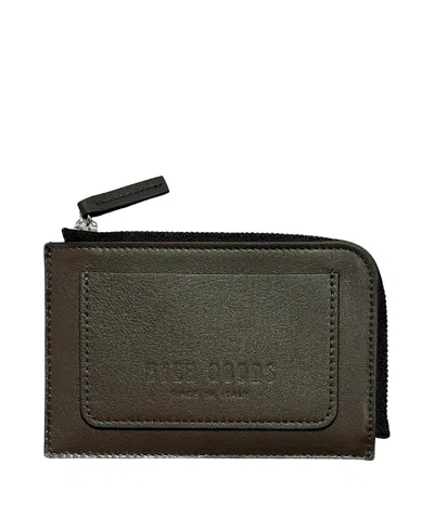 Hyer Goods Upcycled Italian Leather Zip-around Card Wallet In Brown