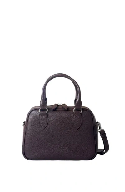Hyer Goods La Corsa Leather Bowling Bag In Burgundy