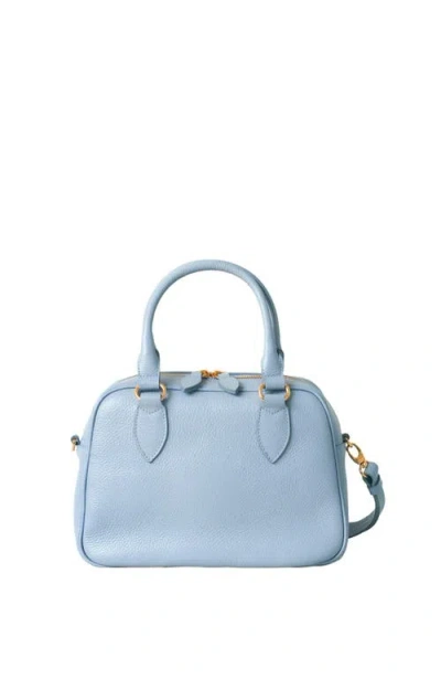 Hyer Goods La Corsa Leather Bowling Bag In Blue