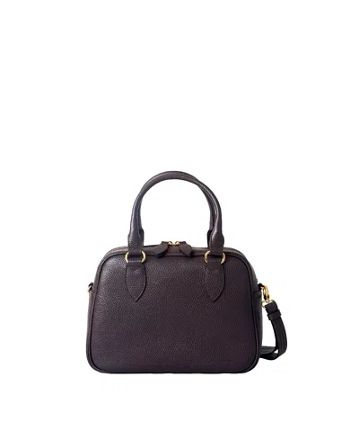Hyer Goods La Corsa Leather Bowling Bag In Burgundy