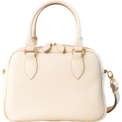 Hyer Goods La Corsa Leather Bowling Bag In Gold