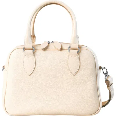Hyer Goods La Corsa Leather Bowling Bag In Neutral