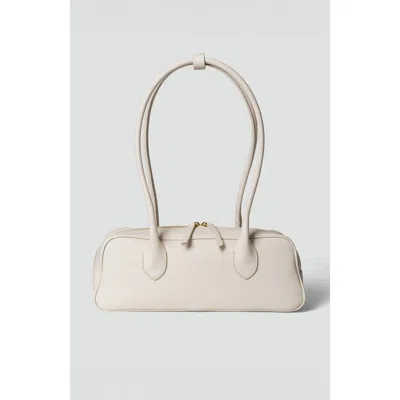 Hyer Goods La Strada Leather East West Bag In White