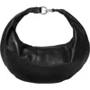 Hyer Goods Leather Convertible Hobo Ring Bag In Black Silver