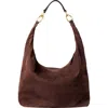 Hyer Goods Leather Convertible Hobo Ring Bag In Brown