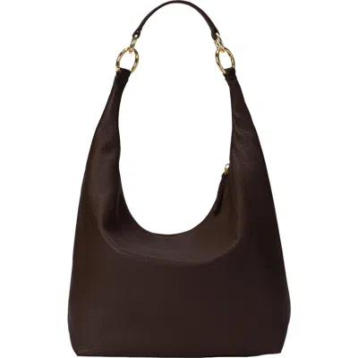 Hyer Goods Leather Convertible Hobo Ring Bag In Brown