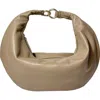 Hyer Goods Leather Convertible Hobo Ring Bag In Taupe