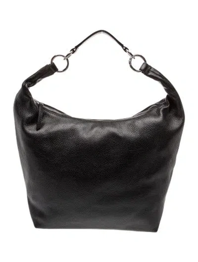 Pre-owned Hyer Goods Leather Hobo In Black