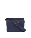 Hyer Goods Luxe Cube Bag In Navy Blue