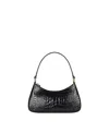 Hyer Goods Luxe Mini Shoulder Bag In Black Croc