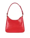 Hyer Goods Luxe Small Shoulder Bag In Bright Red Croc