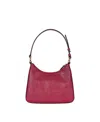 Hyer Goods Luxe Small Shoulder Bag In Cherry Red Lizard