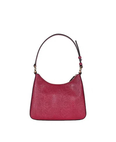 Hyer Goods Luxe Small Shoulder Bag In Cherry Red Lizard