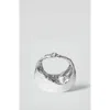 Hyer Goods Mini Leather Convertible Hobo Crescent Ring Bag In Silver