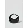 Hyer Goods Mini Leather Convertible Hobo Crescent Ring Bag In Black