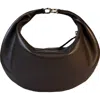 Hyer Goods Small Leather Convertible Hobo Crescent Ring Bag