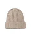 Hyer Goods Upcycled Alpaca Wool Chunky Rib Beanie In Brown